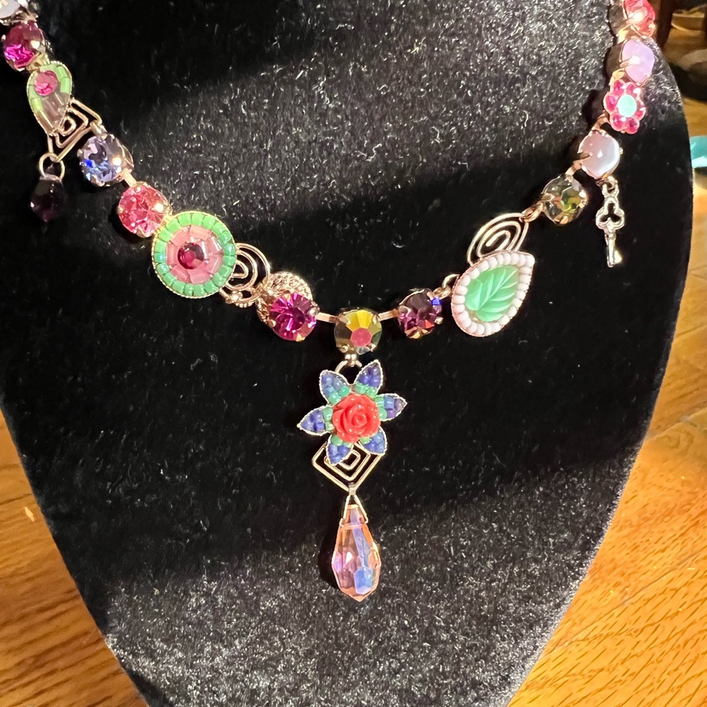 Gems Fashioned one of the kind Dikla Meri necklace, Israeli Art